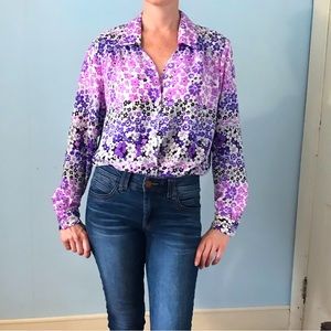 Retro “Flower Power” 60’s-70’s style button down